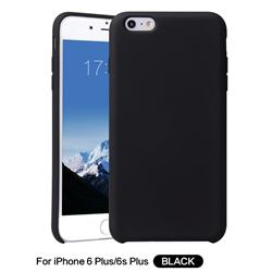 Howmak Slim Liquid Silicone Rubber Shockproof Phone Case Cover for iPhone 6s Plus / 6 Plus 6P(5.5 inch) - Black