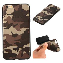Camouflage Soft TPU Back Cover for iPhone 6s Plus / 6 Plus 6P(5.5 inch) - Gold Coffee