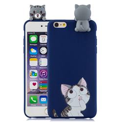 Big Face Cat Soft 3D Climbing Doll Soft Case for iPhone 6s Plus / 6 Plus 6P(5.5 inch)