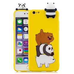 Striped Bear Soft 3D Climbing Doll Soft Case for iPhone 6s Plus / 6 Plus 6P(5.5 inch)