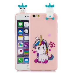 Music Unicorn Soft 3D Climbing Doll Soft Case for iPhone 6s Plus / 6 Plus 6P(5.5 inch)