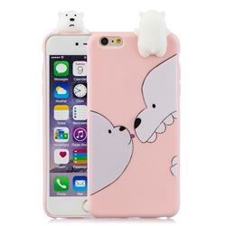 Big White Bear Soft 3D Climbing Doll Soft Case for iPhone 6s Plus / 6 Plus 6P(5.5 inch)