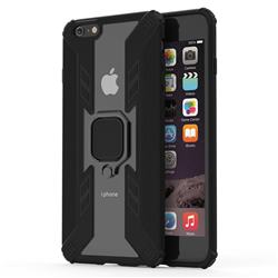 Predator Armor Metal Ring Grip Shockproof Dual Layer Rugged Hard Cover for iPhone 6s Plus / 6 Plus 6P(5.5 inch) - Black