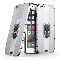 Alita Battle Angel Armor Metal Ring Grip Shockproof Dual Layer Rugged Hard Cover for iPhone 6s Plus / 6 Plus 6P(5.5 inch) - Silver