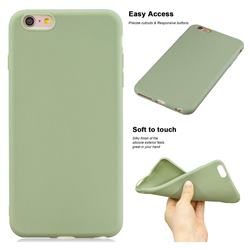 Soft Matte Silicone Phone Cover for iPhone 6s Plus / 6 Plus 6P(5.5 inch) - Bean Green