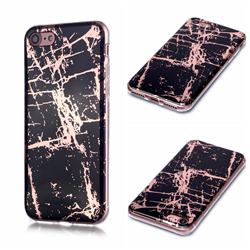 Black Galvanized Rose Gold Marble Phone Back Cover for iPhone 6s Plus / 6 Plus 6P(5.5 inch)