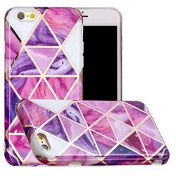 Purple Dream Triangle Painted Marble Electroplating Protective Case for iPhone 6s Plus / 6 Plus 6P(5.5 inch)