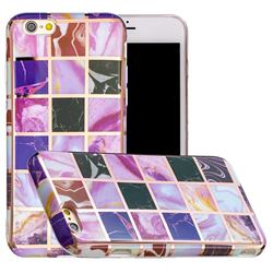 Square Puzzle Painted Marble Electroplating Protective Case for iPhone 6s Plus / 6 Plus 6P(5.5 inch)