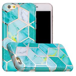 Green Glitter Painted Marble Electroplating Protective Case for iPhone 6s Plus / 6 Plus 6P(5.5 inch)