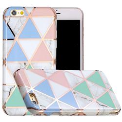 Fresh Triangle Painted Marble Electroplating Protective Case for iPhone 6s Plus / 6 Plus 6P(5.5 inch)
