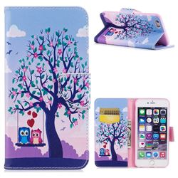 Tree and Owls Leather Wallet Case for iPhone 6s Plus / 6 Plus 6P(5.5 inch)