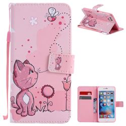 Cats and Bees PU Leather Wallet Case for iPhone 6s Plus / 6 Plus 6P(5.5 inch)