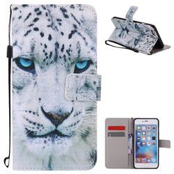 White Leopard PU Leather Wallet Case for iPhone 6s Plus / 6 Plus 6P(5.5 inch)