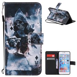Skull Magician PU Leather Wallet Case for iPhone 6s Plus / 6 Plus 6P(5.5 inch)
