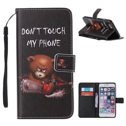 Angry Bear PU Leather Wallet Case for iPhone 6s Plus / 6 Plus 6P(5.5 inch)