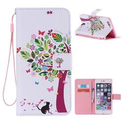 Cat and Tree PU Leather Wallet Case for iPhone 6s Plus / 6 Plus 6P(5.5 inch)