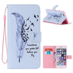 Feather Birds PU Leather Wallet Case for iPhone 6s Plus / 6 Plus 6P(5.5 inch)