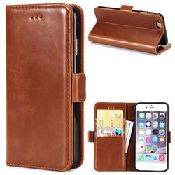 Luxury Crazy Horse PU Leather Wallet Case for iPhone 6s Plus / 6 Plus 6P(5.5 inch) - Brown