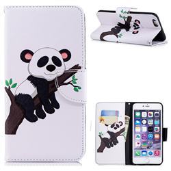 Blau Mandala Henna KM-Panda kompatibel mit Apple iPhone 6S Plus 6 Plus Leder Tasche Klapphülle Schutzhülle Handytasche Ledertasche Handyhülle Lederhülle Flip Case hülle mit Kartenfächer 
