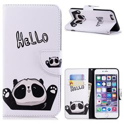Hello Panda Leather Wallet Case for iPhone 6s Plus / 6 Plus 6P(5.5 inch)