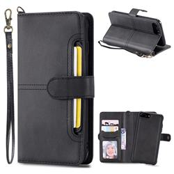 Retro Multi-functional Detachable Leather Wallet Phone Case for iPhone 6s Plus / 6 Plus 6P(5.5 inch) - Black