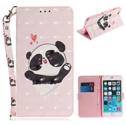 Heart Cat 3D Painted Leather Wallet Phone Case for iPhone 6s Plus / 6 Plus 6P(5.5 inch)