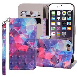 Colored Diamond 3D Painted Leather Phone Wallet Case Cover for iPhone 6s Plus / 6 Plus 6P(5.5 inch)