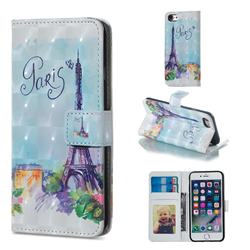 Paris Tower 3D Painted Leather Phone Wallet Case for iPhone 6s Plus / 6 Plus 6P(5.5 inch)