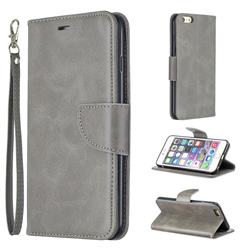 Classic Sheepskin PU Leather Phone Wallet Case for iPhone 6s Plus / 6 Plus 6P(5.5 inch) - Gray