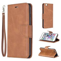 Classic Sheepskin PU Leather Phone Wallet Case for iPhone 6s Plus / 6 Plus 6P(5.5 inch) - Brown