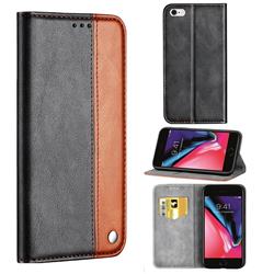 Classic Business Ultra Slim Magnetic Sucking Stitching Flip Cover for iPhone 6s Plus / 6 Plus 6P(5.5 inch) - Brown