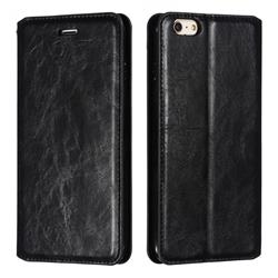 Retro Slim Magnetic Crazy Horse PU Leather Wallet Case for iPhone 6s Plus / 6 Plus 6P(5.5 inch) - Black