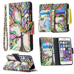 The Tree of Life Binfen Color BF03 Retro Zipper Leather Wallet Phone Case for iPhone 6s Plus / 6 Plus 6P(5.5 inch)