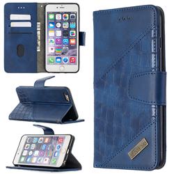 BinfenColor BF04 Color Block Stitching Crocodile Leather Case Cover for iPhone 6s Plus / 6 Plus 6P(5.5 inch) - Blue