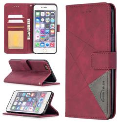 Binfen Color BF05 Prismatic Slim Wallet Flip Cover for iPhone 6s Plus / 6 Plus 6P(5.5 inch) - Red