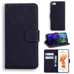 Retro Classic Skin Feel Leather Wallet Phone Case for iPhone 6s Plus / 6 Plus 6P(5.5 inch) - Black