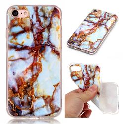 Blue Gold Soft TPU Marble Pattern Case for iPhone 8 / 7 8G 7G (4.7 inch)