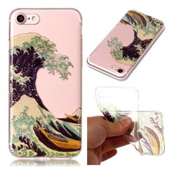 Sea Waves Super Clear Flash Powder Shiny Soft TPU Back Cover for iPhone 8 / 7 8G 7G(4.7 inch)