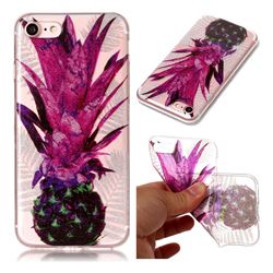 Purple Pineapple Super Clear Flash Powder Shiny Soft TPU Back Cover for iPhone 8 / 7 8G 7G(4.7 inch)