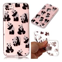 Naughty Panda Super Clear Flash Powder Shiny Soft TPU Back Cover for iPhone 8 / 7 8G 7G(4.7 inch)