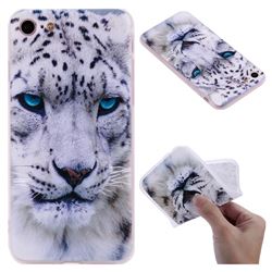 White Leopard 3D Relief Matte Soft TPU Back Cover for iPhone 8 / 7 (4.7 inch)
