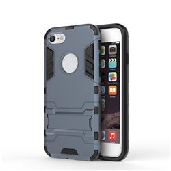 Armor Premium Tactical Grip Kickstand Shockproof Dual Layer Rugged Hard Cover for iPhone 8 / 7 (4.7 inch) - Navy