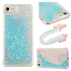 Dynamic Liquid Glitter Sand Quicksand TPU Case for iPhone 8 / 7 (4.7 inch) - Silver Blue Star