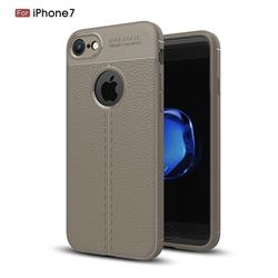 Luxury Auto Focus Litchi Texture Silicone TPU Back Cover for iPhone 8 / 7 (4.7 inch) - Gray
