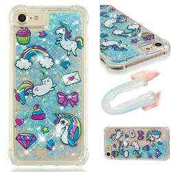 Fashion Unicorn Dynamic Liquid Glitter Sand Quicksand Star TPU Case for iPhone 8 / 7 (4.7 inch)