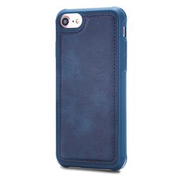 Luxury Shatter-resistant Leather Coated Phone Back Cover for iPhone 8 / 7 (4.7 inch) - Blue