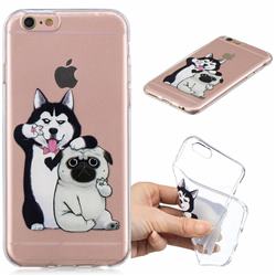 Selfie Dog Clear Varnish Soft Phone Back Cover for iPhone 8 / 7 (4.7 inch)