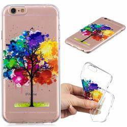 Oil Painting Tree Clear Varnish Soft Phone Back Cover for iPhone 8 / 7 (4.7 inch)