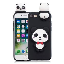Red Bow Panda Soft 3D Climbing Doll Soft Case for iPhone 8 / 7 (4.7 inch)