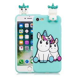 Couple Unicorn Soft 3D Climbing Doll Soft Case for iPhone 8 / 7 (4.7 inch)